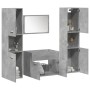 Juego muebles de baño 4 pzas madera contrachapada gris hormigón de , Muebles de baño - Ref: Foro24-3324874, Precio: 167,38 €,...