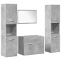 Juego muebles de baño 4 pzas madera contrachapada gris hormigón de , Muebles de baño - Ref: Foro24-3324874, Precio: 167,38 €,...