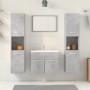 Juego muebles de baño 4 pzas madera contrachapada gris hormigón de , Muebles de baño - Ref: Foro24-3324874, Precio: 167,38 €,...