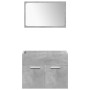 Juego muebles de baño 4 pzas madera contrachapada gris hormigón de , Muebles de baño - Ref: Foro24-3324874, Precio: 167,38 €,...