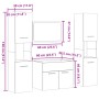 Juego muebles de baño 4 pzas madera contrachapada gris hormigón de , Muebles de baño - Ref: Foro24-3324874, Precio: 167,38 €,...