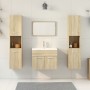 Juego de muebles de baño 4 pzas contrachapada roble Sonoma de , Muebles de baño - Ref: Foro24-3324999, Precio: 169,78 €, Desc...