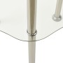 Mesa auxiliar 2 niveles vidrio templado transparente 38x38x50cm de vidaXL, Mesas auxiliares - Ref: Foro24-322790, Precio: 34,...