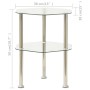 Mesa auxiliar 2 niveles vidrio templado transparente 38x38x50cm de vidaXL, Mesas auxiliares - Ref: Foro24-322790, Precio: 34,...