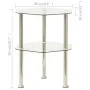 Mesa auxiliar 2 niveles vidrio templado transparente 38x38x50cm de vidaXL, Mesas auxiliares - Ref: Foro24-322790, Precio: 33,...
