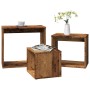 Mesas apilables 3 uds madera de ingeniería envejecida de , Mesas auxiliares - Ref: Foro24-856674, Precio: 61,81 €, Descuento: %