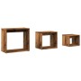Mesas apilables 3 uds madera de ingeniería envejecida de , Mesas auxiliares - Ref: Foro24-856674, Precio: 61,81 €, Descuento: %