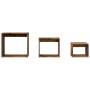 Mesas apilables 3 uds madera de ingeniería envejecida de , Mesas auxiliares - Ref: Foro24-856674, Precio: 61,81 €, Descuento: %