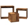 Mesas apilables 3 uds madera de ingeniería envejecida de , Mesas auxiliares - Ref: Foro24-856674, Precio: 61,81 €, Descuento: %