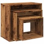 Mesas apilables 3 uds madera de ingeniería envejecida de , Mesas auxiliares - Ref: Foro24-856674, Precio: 61,81 €, Descuento: %