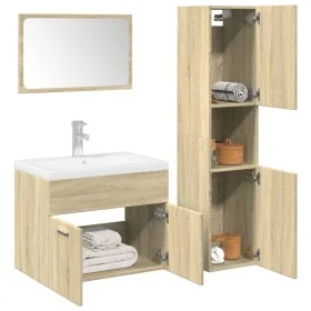 Juego de muebles de baño 4 pzas contrachapada roble Sonoma de , Muebles de baño - Ref: Foro24-3325005, Precio: 208,88 €, Desc...