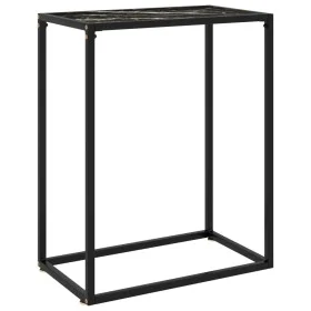 Mesa consola vidrio templado negro 60x35x75 cm de vidaXL, Mesas auxiliares - Ref: Foro24-322806, Precio: 44,62 €, Descuento: %