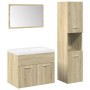 Juego de muebles de baño 4 pzas contrachapada roble Sonoma de , Muebles de baño - Ref: Foro24-3325005, Precio: 217,61 €, Desc...