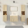 Juego de muebles de baño 5 pzas madera ingeniería roble Sonoma de , Muebles de baño - Ref: Foro24-3325011, Precio: 261,34 €, ...