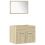 Juego de muebles de baño 5 pzas madera ingeniería roble Sonoma de , Muebles de baño - Ref: Foro24-3325011, Precio: 261,34 €, ...