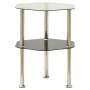 Mesa auxiliar 2 niveles vidrio transparente y negro 38x38x50 cm de vidaXL, Mesas auxiliares - Ref: Foro24-322791, Precio: 30,...