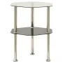 Side table with 2 levels, transparent glass and black, 38x38x50 cm by vidaXL, Side tables - Ref: Foro24-322791, Price: 28,58 ...