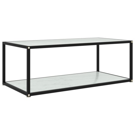 Mesa de centro vidrio templado blanco 100x50x35 cm de vidaXL, Mesas de centro - Ref: Foro24-322899, Precio: 65,97 €, Descuent...