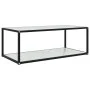 Mesa de centro vidrio templado blanco 100x50x35 cm de vidaXL, Mesas de centro - Ref: Foro24-322899, Precio: 65,18 €, Descuent...