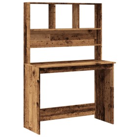 Escritorio estantes madera ingeniería envejecida 102x45x148 cm de , Escritorios - Ref: Foro24-855834, Precio: 88,39 €, Descue...