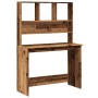 Escritorio estantes madera ingeniería envejecida 102x45x148 cm de , Escritorios - Ref: Foro24-855834, Precio: 88,39 €, Descue...