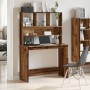 Escritorio estantes madera ingeniería envejecida 102x45x148 cm de , Escritorios - Ref: Foro24-855834, Precio: 88,39 €, Descue...