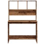 Escritorio estantes madera ingeniería envejecida 102x45x148 cm de , Escritorios - Ref: Foro24-855834, Precio: 88,39 €, Descue...