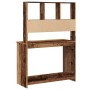 Escritorio estantes madera ingeniería envejecida 102x45x148 cm de , Escritorios - Ref: Foro24-855834, Precio: 88,39 €, Descue...