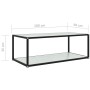 Mesa de centro vidrio templado blanco 100x50x35 cm de vidaXL, Mesas de centro - Ref: Foro24-322899, Precio: 65,97 €, Descuent...