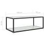 Mesa de centro vidrio templado blanco 100x50x35 cm de vidaXL, Mesas de centro - Ref: Foro24-322899, Precio: 65,18 €, Descuent...