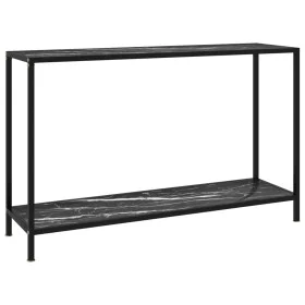 Mesa de consola negro vidrio templado 120x35x75 cm de vidaXL, Mesas auxiliares - Ref: Foro24-322842, Precio: 91,04 €, Descuen...