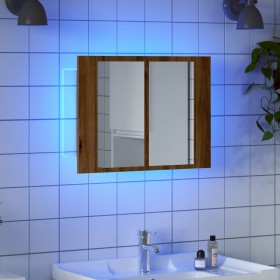Armario con espejo y LED madera roble artisan 60x12x45 cm de , Tocadores de baño - Ref: Foro24-856283, Precio: 60,26 €, Descu...