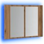 Armario con espejo y LED madera roble artisan 60x12x45 cm de , Tocadores de baño - Ref: Foro24-856283, Precio: 60,26 €, Descu...
