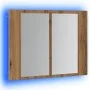 Armario con espejo y LED madera roble artisan 60x12x45 cm de , Tocadores de baño - Ref: Foro24-856283, Precio: 59,10 €, Descu...
