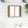 Armario con espejo y LED madera roble artisan 60x12x45 cm de , Tocadores de baño - Ref: Foro24-856283, Precio: 59,10 €, Descu...