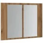 Armario con espejo y LED madera roble artisan 60x12x45 cm de , Tocadores de baño - Ref: Foro24-856283, Precio: 59,10 €, Descu...