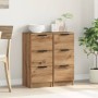 Aparadores 2 uds madera ingeniería roble artisian 30x30x70 cm de , Aparadores - Ref: Foro24-856958, Precio: 121,16 €, Descuen...