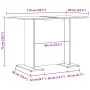 Mesa comedor madera ingeniería madera envejecida 110x60x75 cm de , Mesas de cocina y de comedor - Ref: Foro24-855808, Precio:...
