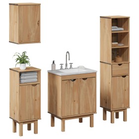 Juego de muebles de baño OTTA 4 pzas madera maciza pino de , Muebles de baño - Ref: Foro24-3307683, Precio: 307,05 €, Descuen...