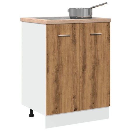 Armario inferior madera ingeniería roble artisan 60x46x81,5 cm de , Armarios de cocina - Ref: Foro24-856075, Precio: 86,31 €,...