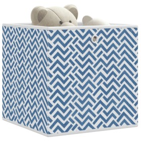 Cajas almacenaje plegables 10 uds no tejida azul 32x32x32 cm de , Cestas para almacenaje - Ref: Foro24-4018984, Precio: 39,97...
