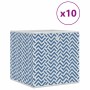 Cajas almacenaje plegables 10 uds no tejida azul 32x32x32 cm de , Cestas para almacenaje - Ref: Foro24-4018984, Precio: 39,97...