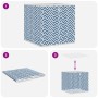 Cajas almacenaje plegables 10 uds no tejida azul 32x32x32 cm de , Cestas para almacenaje - Ref: Foro24-4018984, Precio: 39,97...