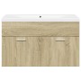 Mueble de baño con lavabo integrado roble Sonoma de , Muebles de baño - Ref: Foro24-3324984, Precio: 191,43 €, Descuento: %