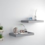 Estantes flotantes de pared 2 uds MDF gris 40x23x3,8 cm de vidaXL, Estantes y estanterías - Ref: Foro24-323848, Precio: 28,39...