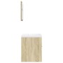 Set de muebles de baño 3 pzas madera contrachapada roble Sonoma de , Muebles de baño - Ref: Foro24-3324986, Precio: 129,69 €,...