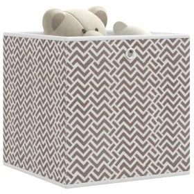 Cajas almacenaje plegables 10 uds no tejida marrón 32x32x32 cm de , Cestas para almacenaje - Ref: Foro24-4018986, Precio: 42,...