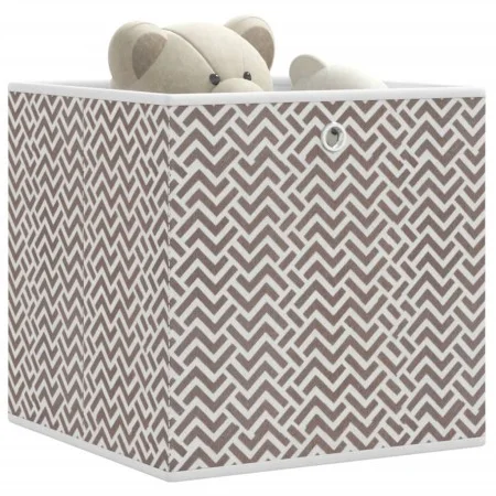 Cajas almacenaje plegables 10 uds no tejida marrón 32x32x32 cm de , Cestas para almacenaje - Ref: Foro24-4018986, Precio: 42,...