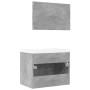 Set muebles de baño 2 piezas madera contrachapada gris hormigón de , Muebles de baño - Ref: Foro24-3324862, Precio: 174,83 €,...