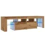Mueble de TV luces LED madera roble artisan 140x36,5x40 cm de , Muebles TV - Ref: Foro24-856304, Precio: 137,69 €, Descuento: %